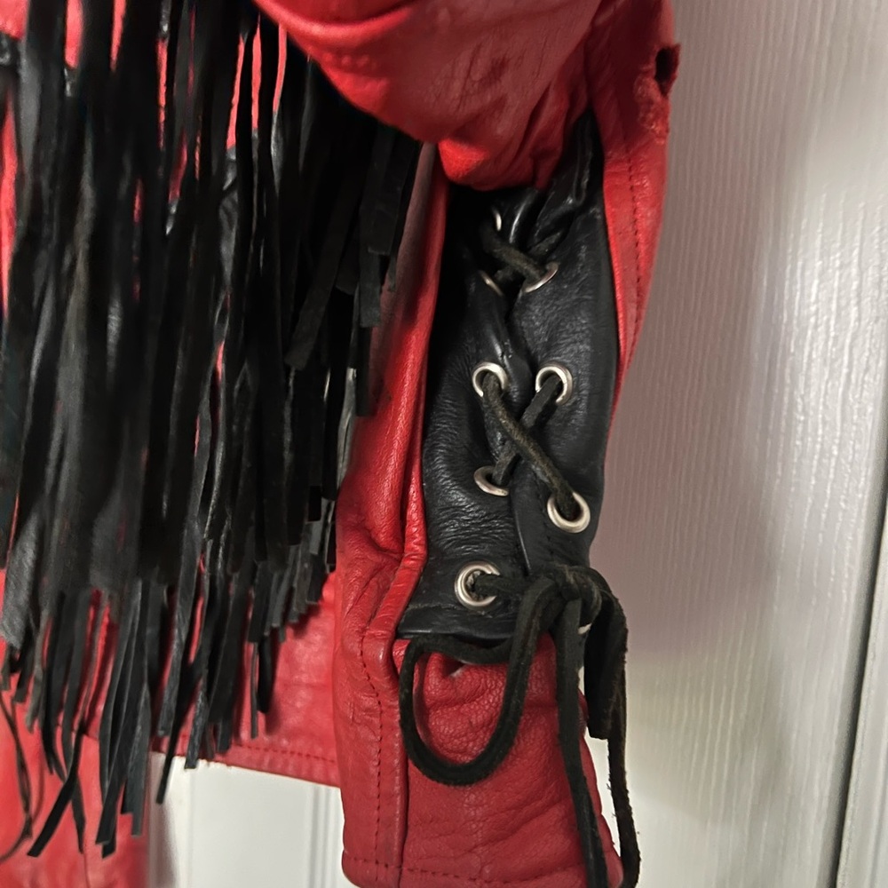 Vintage Leather Western Biker Jacket - Picture 6 of 6